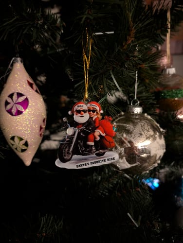 Customer photo review of Personalized Acrylic Motorcycle Couple Ornament - Christmas Tree Decorations Perfect For Motorcycle Rider