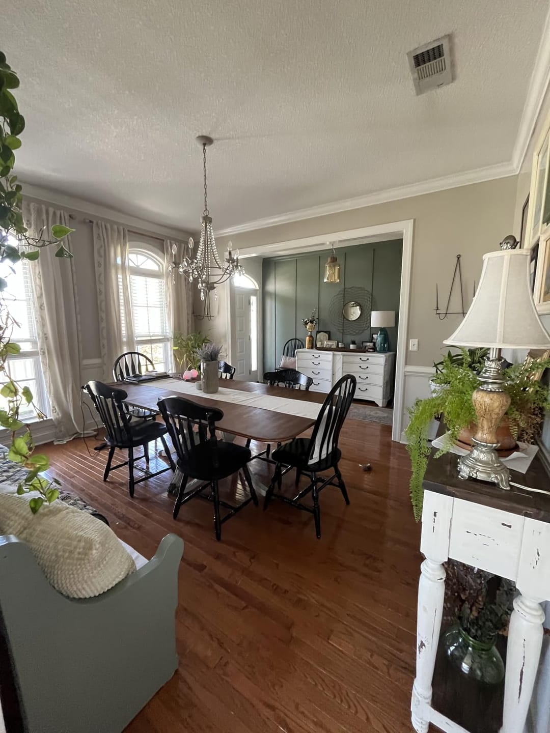 Customer photo review of Embroidered Vine Floral Linen Curtains