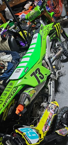 Customer photo review of Custom Seat Cover: 2023 Kawasaki KX450SR