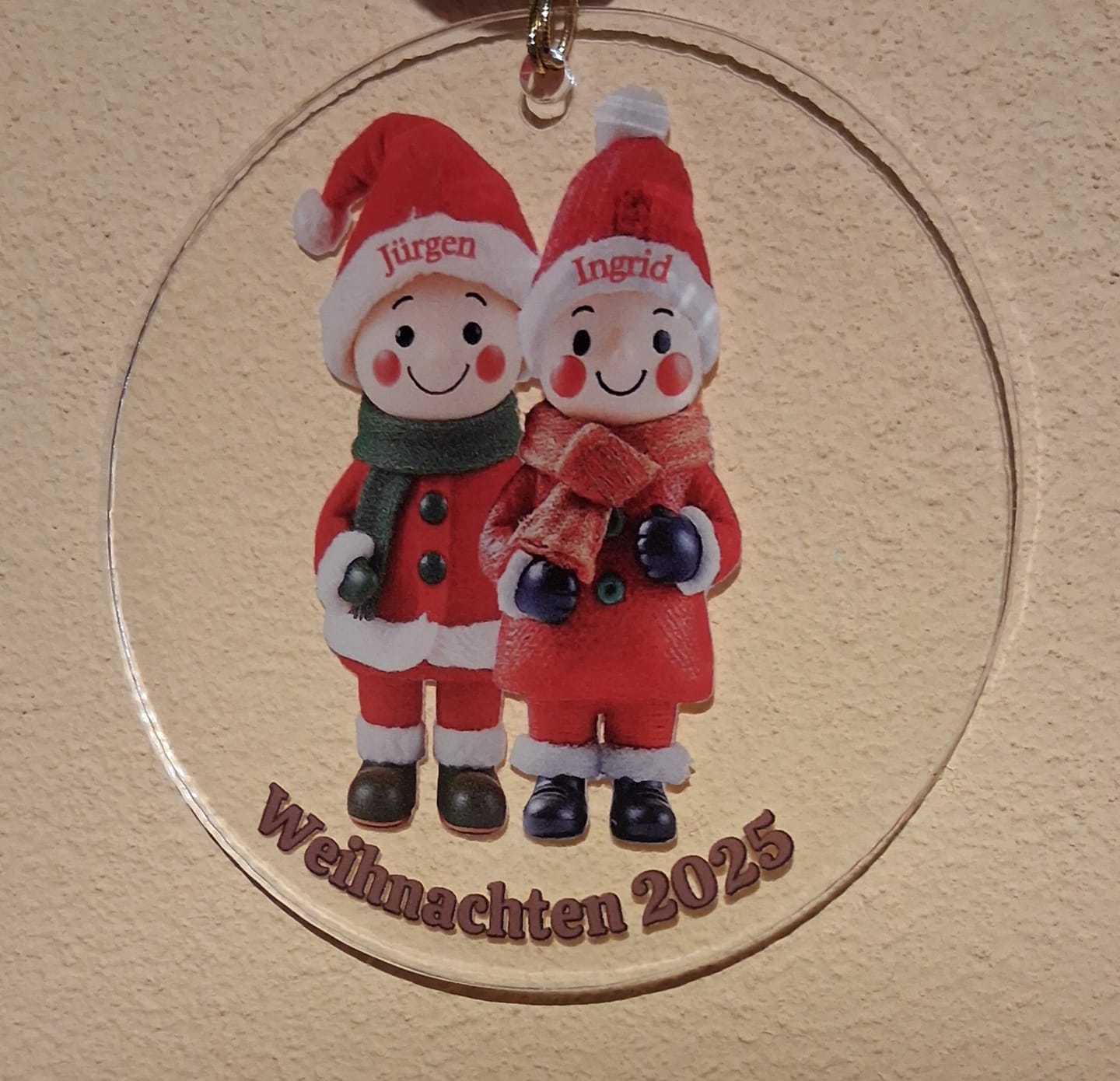 Customer photo review of Familienmitglieder mit 1-9 Personen - Personalisierter Baumschmuck