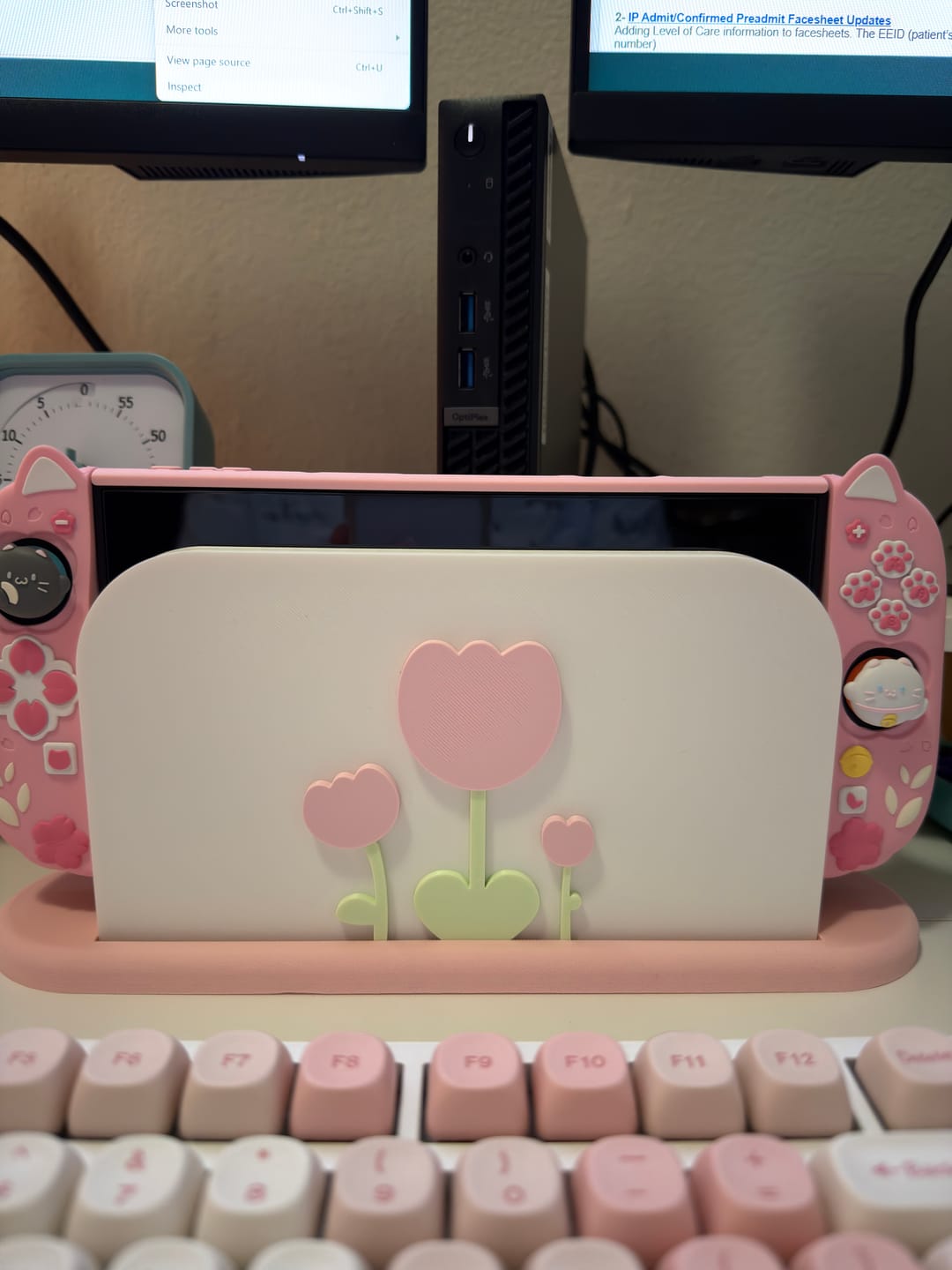 Customer photo review of Tulip Dock Cover for Nintendo Switch 2 – Original Faceplate Design