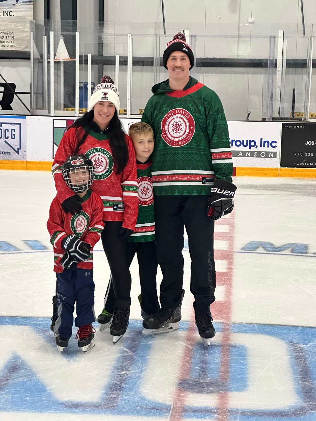 Customer photo review of Family Christmas Custom Hockey Jersey