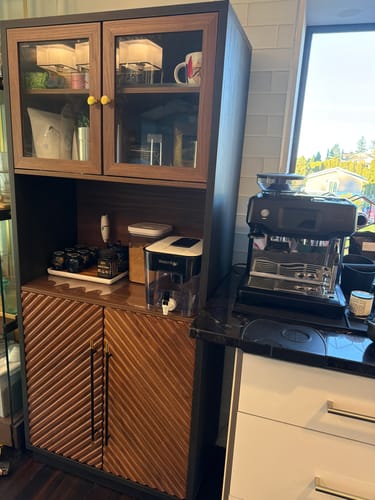Customer photo review of Belleze 69" Tall Kitchen Pantry Cabinet with Hutch