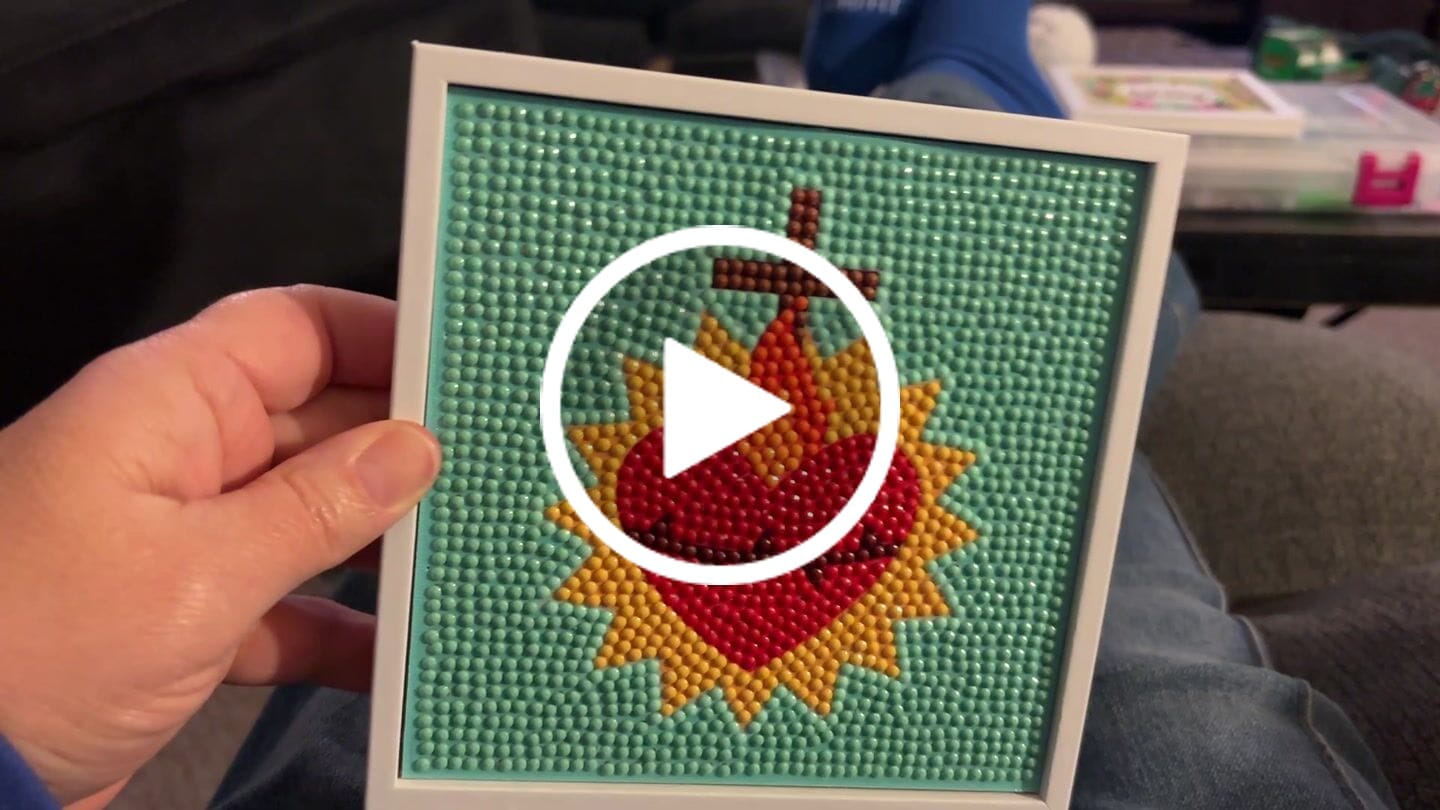 Customer video review of Gem Art Craft Kit Sacred Heart of Jesus