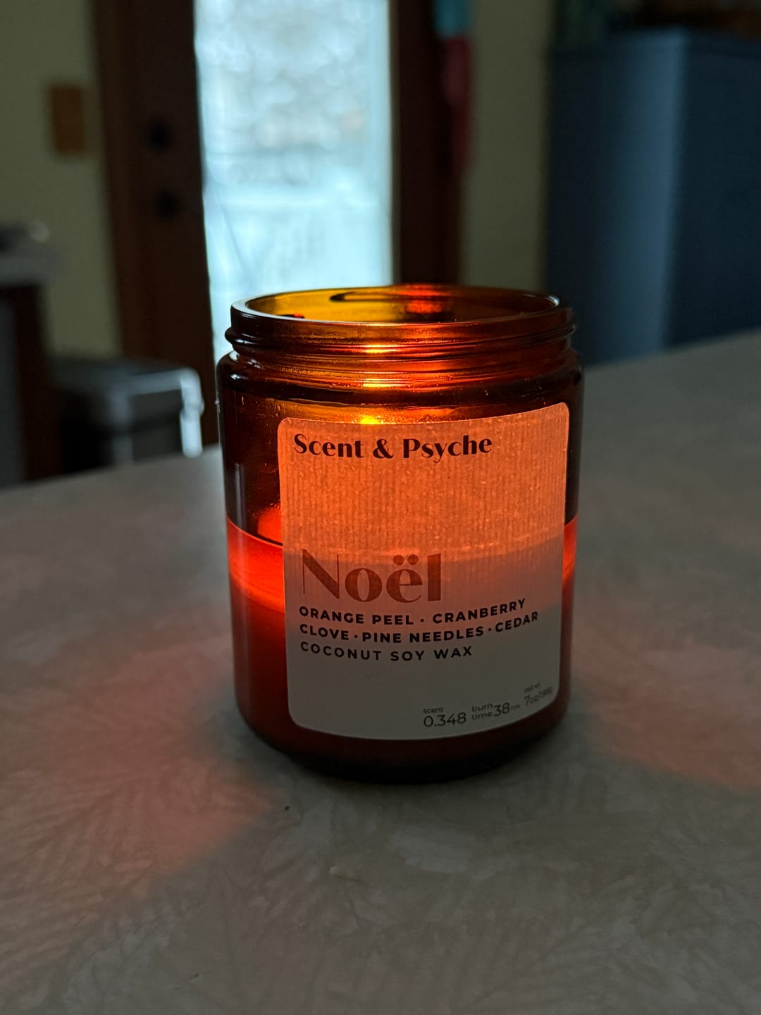 Customer photo review of Noel Scented Candle  - 7oz Amber Jar