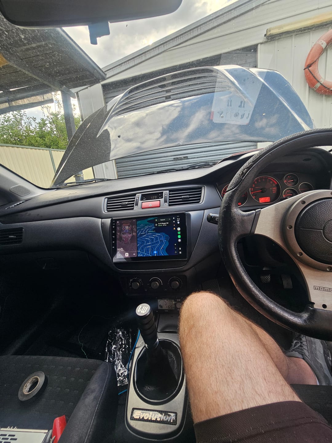 Customer photo review of 9" Mitsubishi Lancer 00'-10' HeadUnit Upgrade Kit