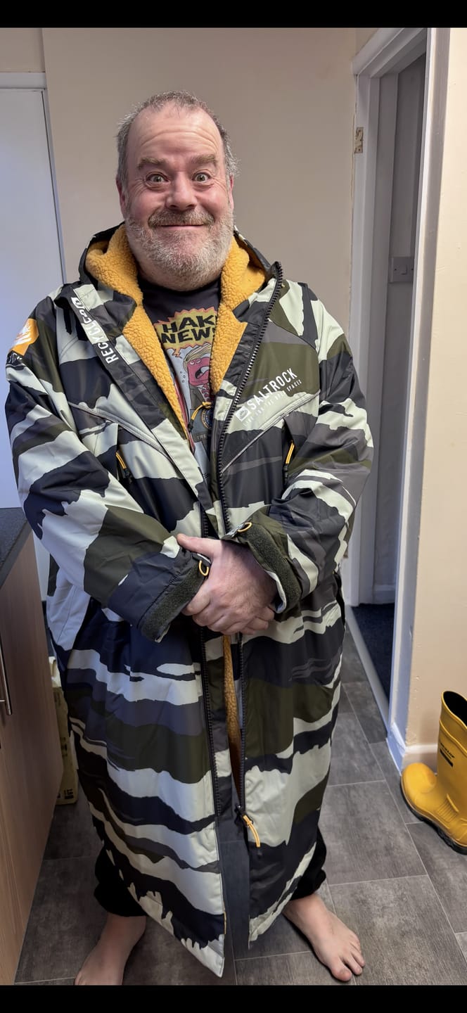 Customer photo review of SALTROCK Recycled Changing Robe - Camo Stripe