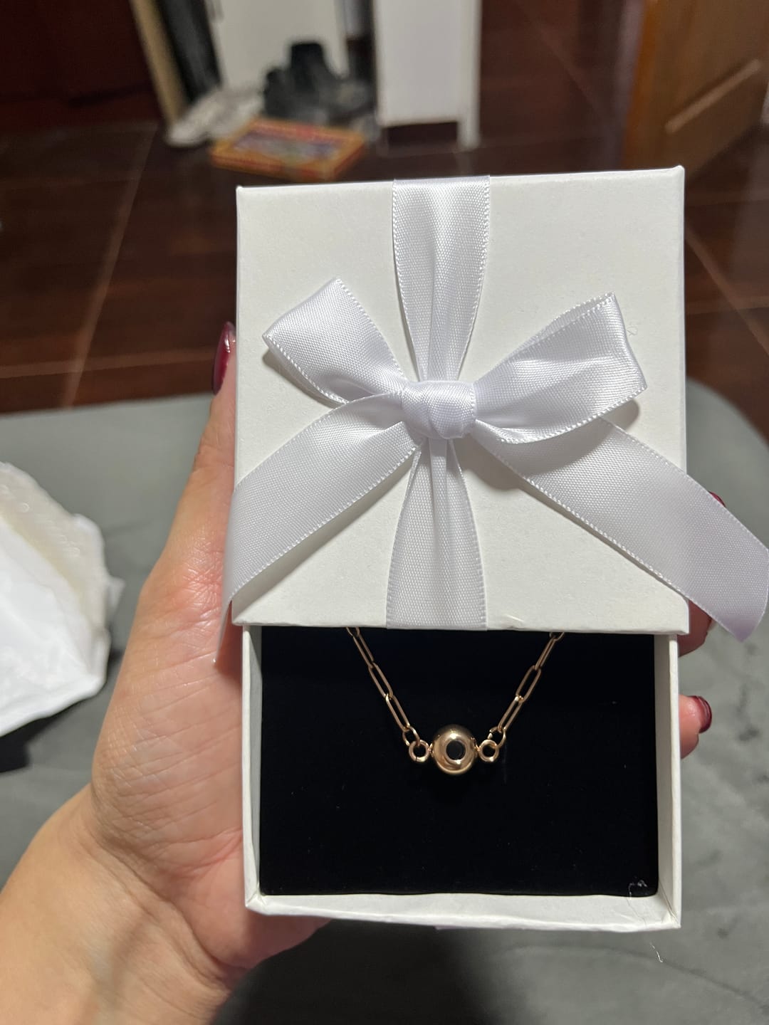 Customer photo review of Pulsera con cadena tipo clip personalizada con foto