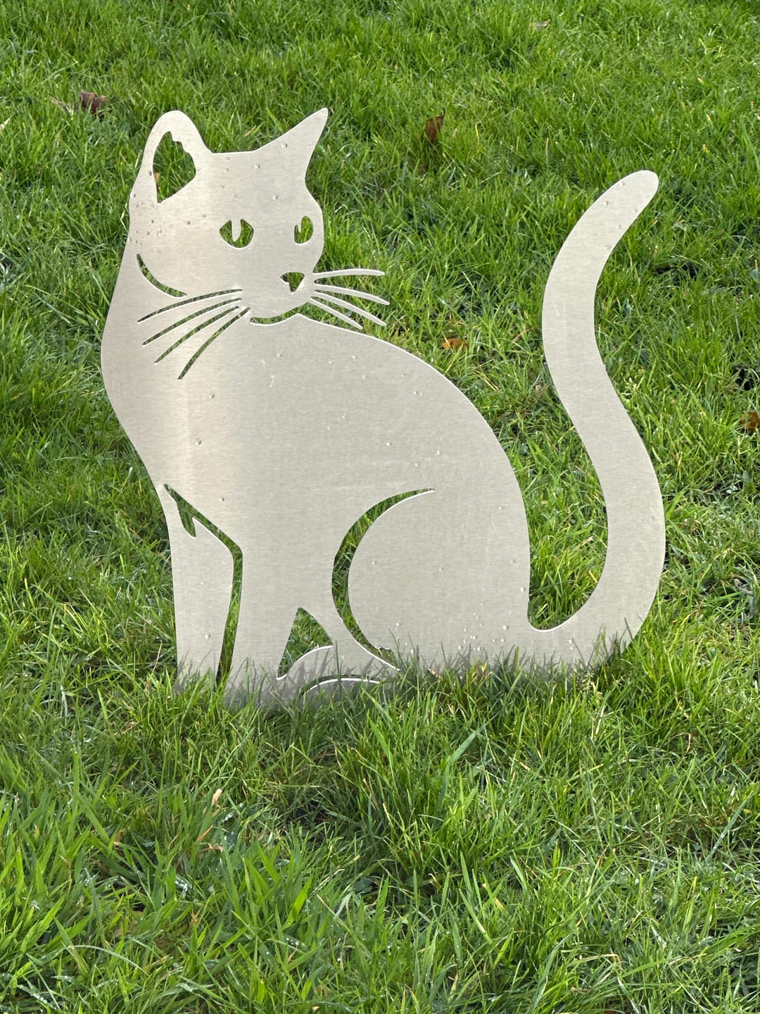 Customer photo review of Gartenstecker Katze sitzend