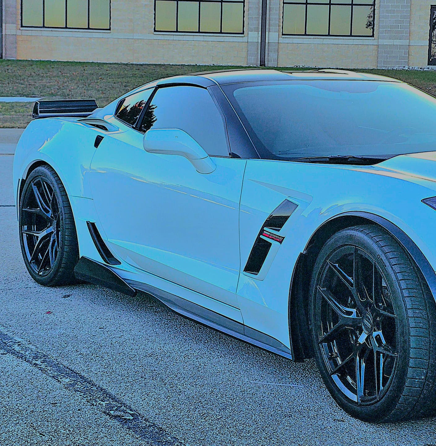 Customer photo review of Chevrolet Corvette C7 Extended Front Splash Guards