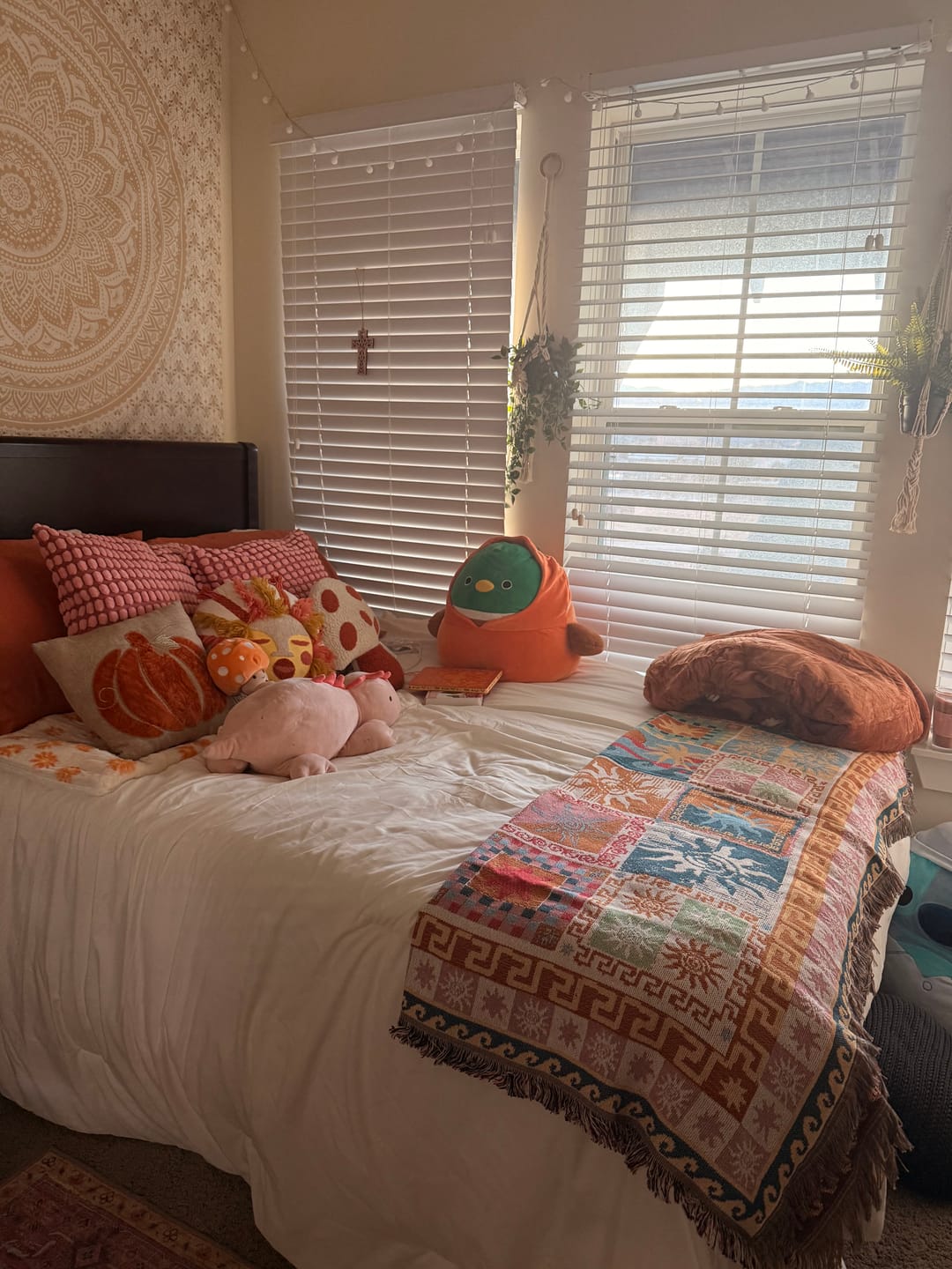 Customer photo review of Boho Tapestry Throw Blanket