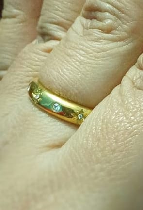 Customer photo review of Diamond Studded Ring
