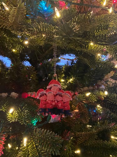 Customer photo review of Personalized Grandma Hugging Grandkids Ornament With 1-6 Names & Christmas Sweater Design | Heartfelt Gift For Grandparents Kids