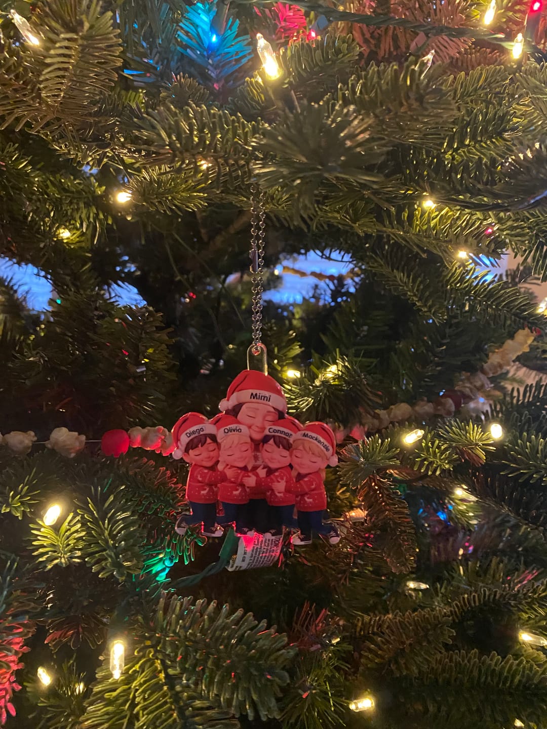 Customer photo review of Personalized Grandma Hugging Grandkids Ornament With 1-6 Names & Christmas Sweater Design | Heartfelt Gift For Grandparents Kids