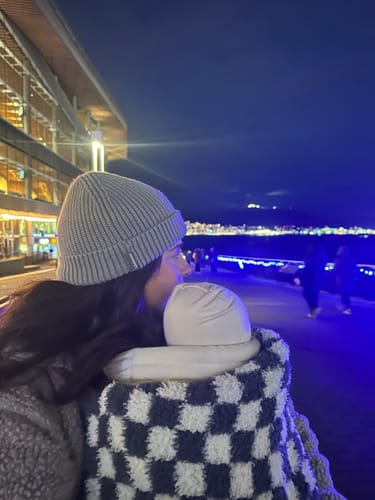 Customer photo review of Turbulence & Baby's Breath Check Print Lovey