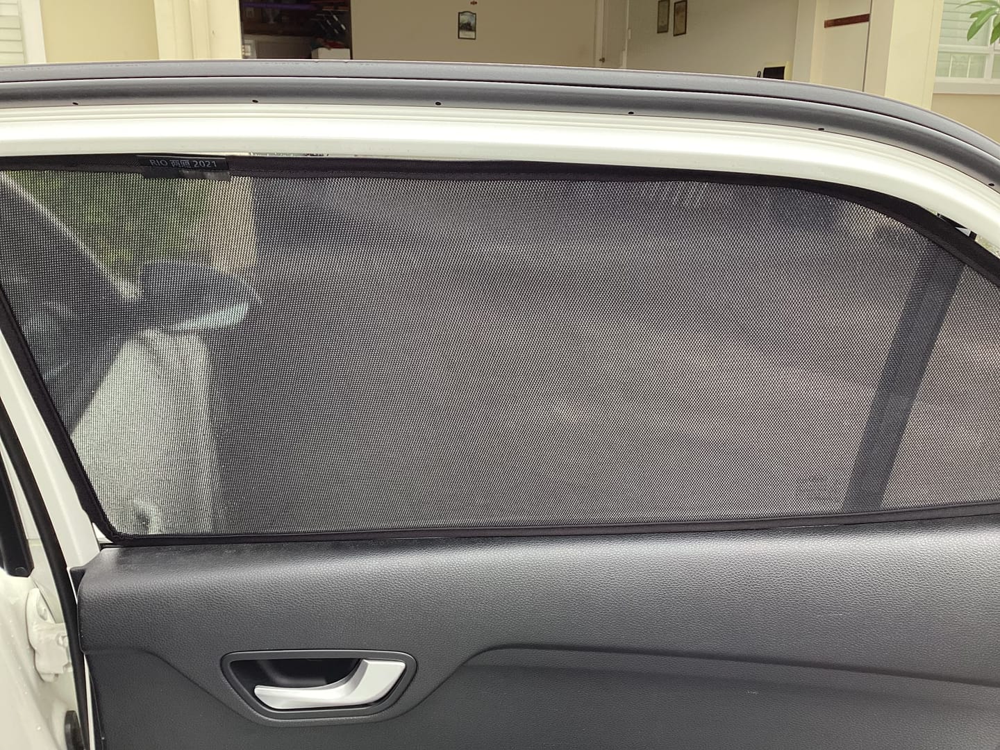 Customer photo review of Kia Rio Rear Window Shades