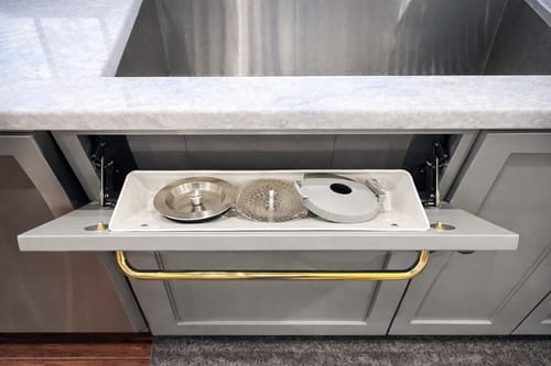 Customer photo review of Serene Cabinet Pulls - Unlacquered Brass Polished