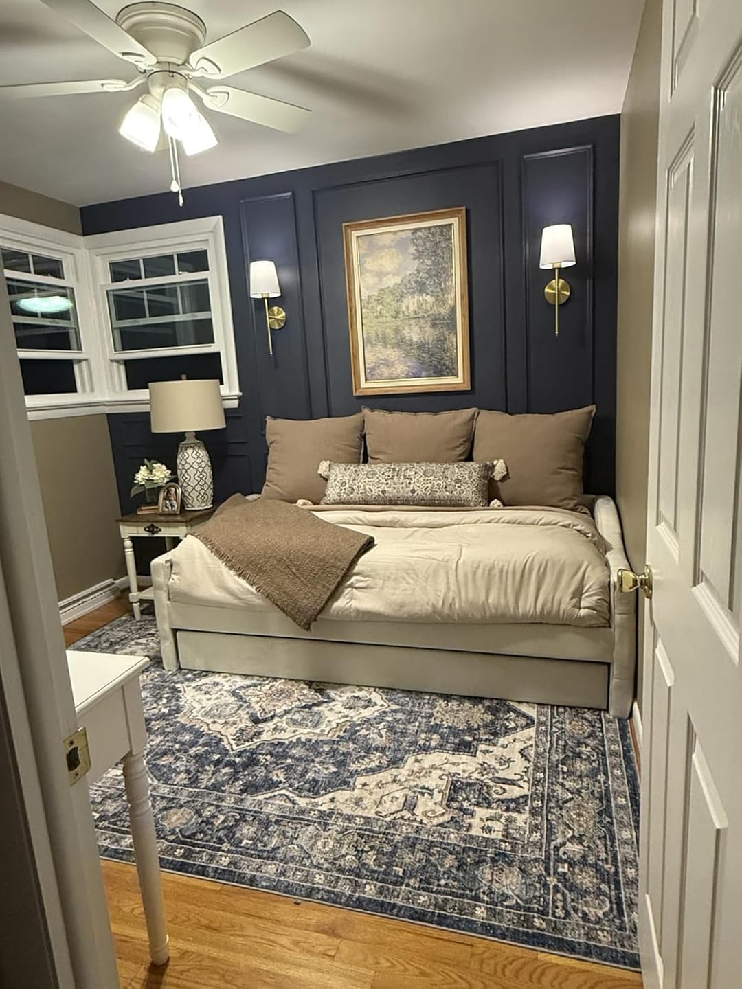Customer photo review of Selene Washable Area Rug - Blue/Beige