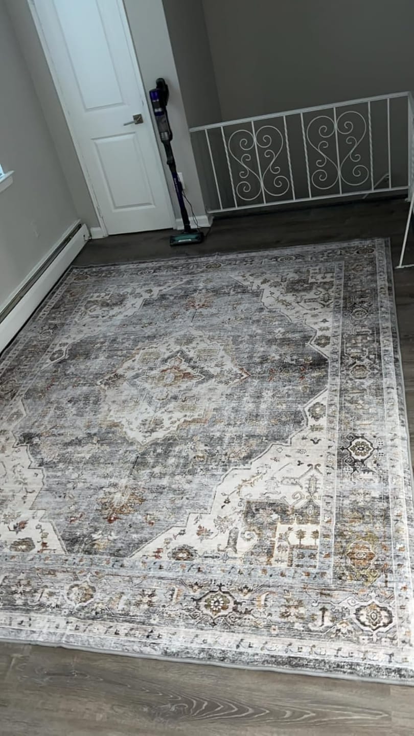 Customer photo review of Selene Washable Area Rug - Beige/White