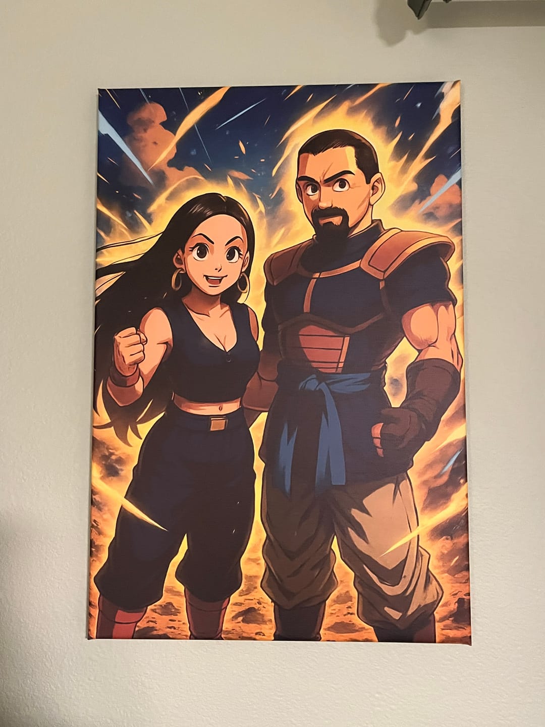 Customer photo review of Personalized Canvas - Portrait in Dragon Ball style