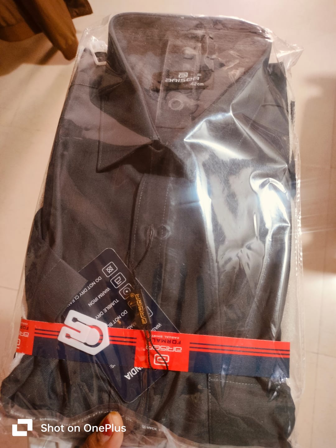Customer photo review of Super Soft - Gray Formal Shirts for Men | Ariser