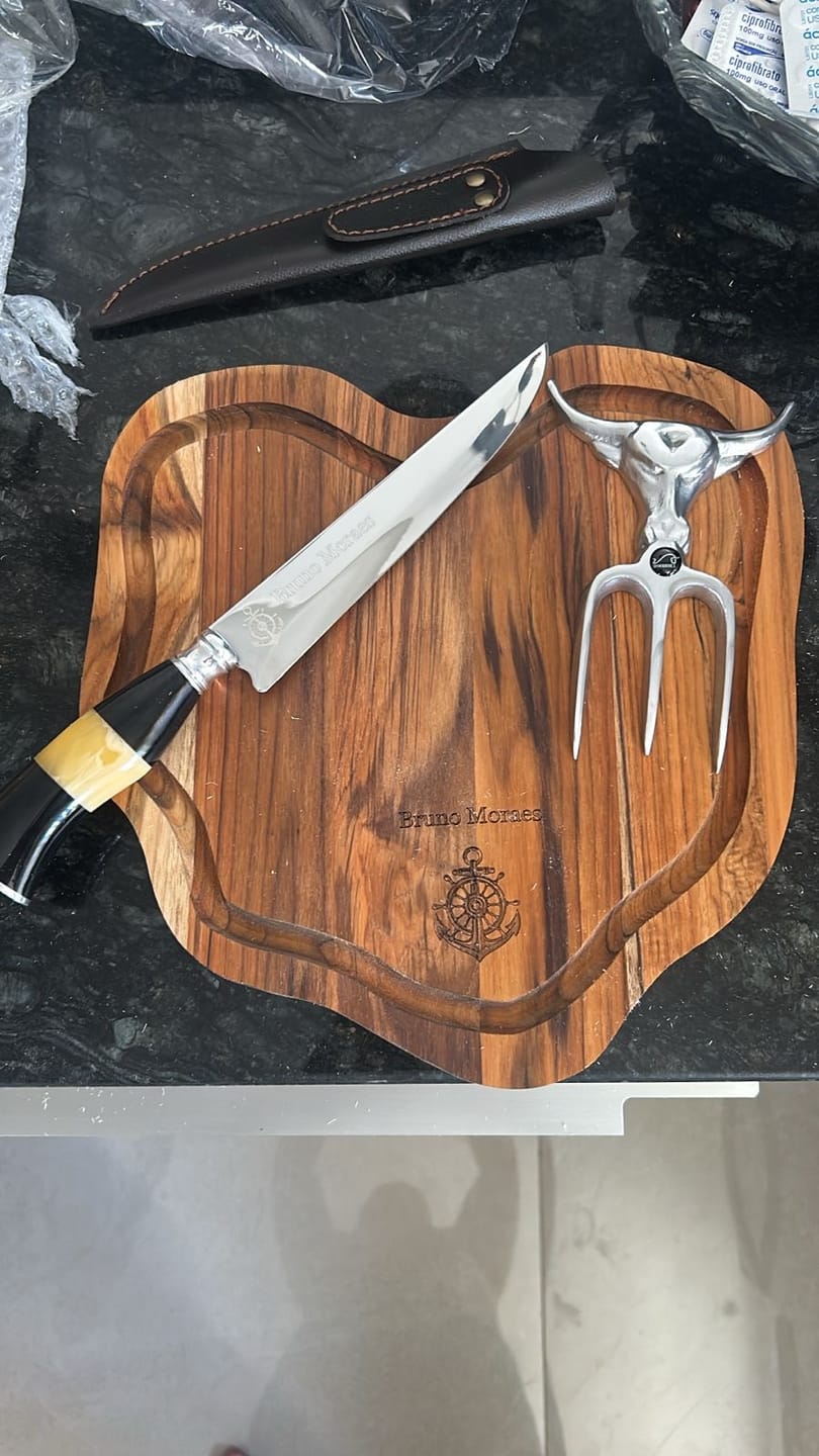 Customer photo review of Kit Churrasco Personalizado Mestre Do Churrasco Série Especial