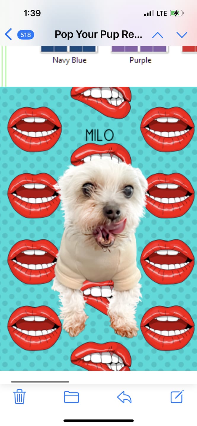 Customer photo review of Custom Pet Art Canvas Wrap