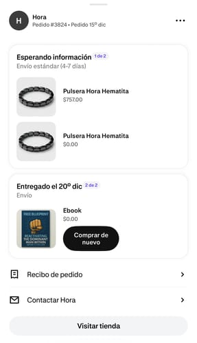 Customer photo review of Pulsera Hora Hematita