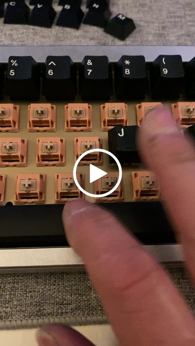 Customer video review of HMX RETRO J TACTILE SWITCH FACTORY LUBED EDITION (10PCS)