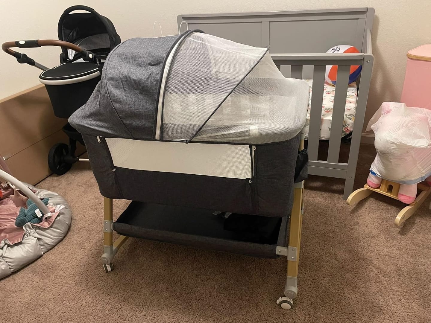 Customer photo review of HARPPA Cuddly | 3-in-1 Baby Bassinet Bedside Sleeper with Mattress + Cover (No Sheet)