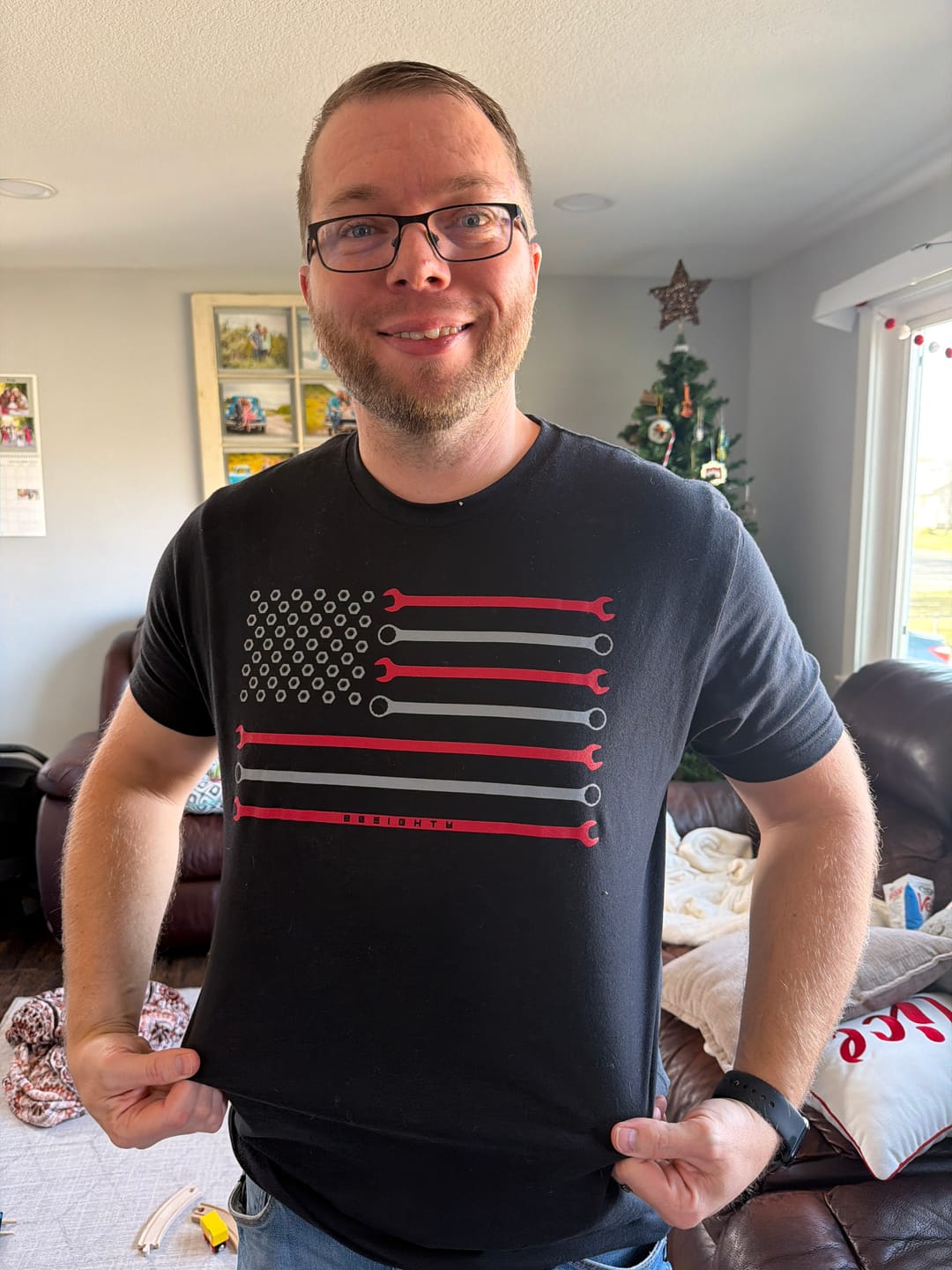 Customer photo review of 80Eighty® Wrench Flag Shirt