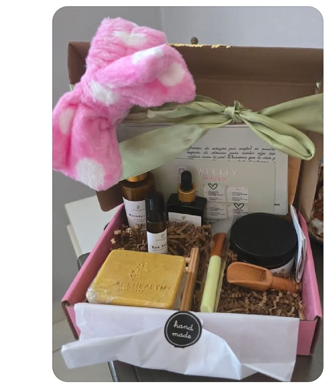 Customer photo review of Luxury Skincare Box Gift Set | Hyaluronic & Turmeric Moisturizer