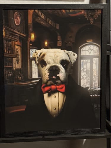 Customer photo review of The Fancy Gent - Custom Pet Portrait