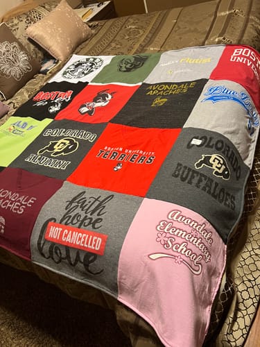 Customer photo review of Classic T-Shirt Blanket