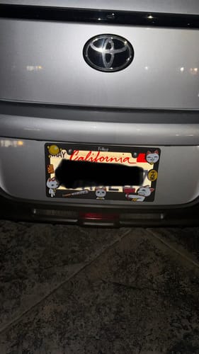 Customer photo review of Turbo License Plate Frame