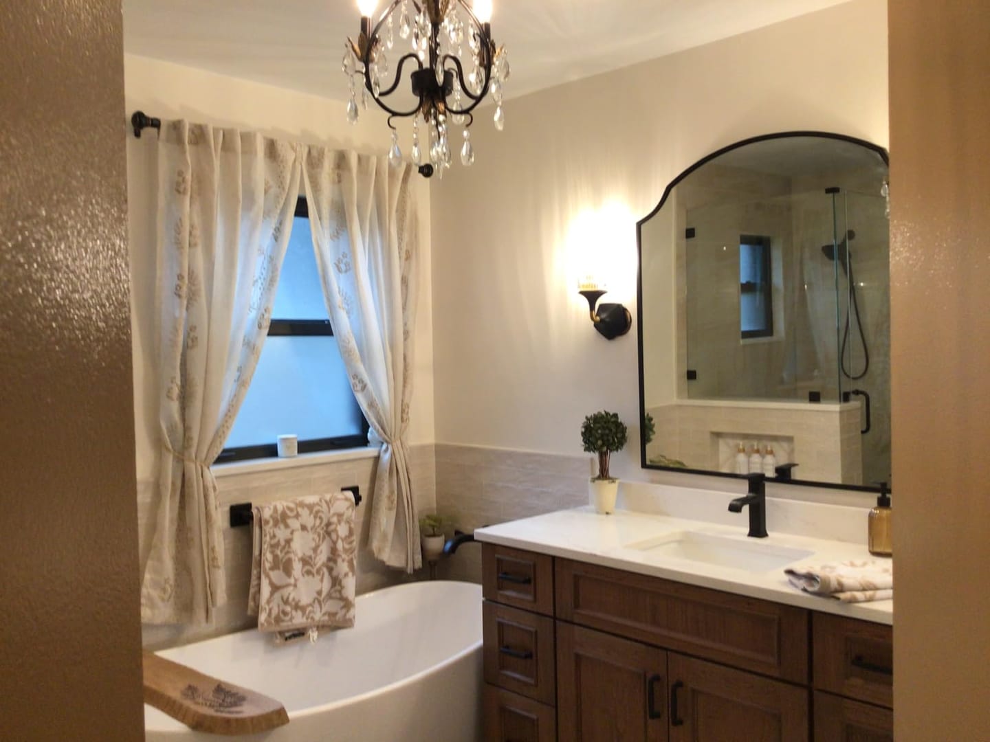 Customer photo review of Embroidered Vine Floral Linen Curtains