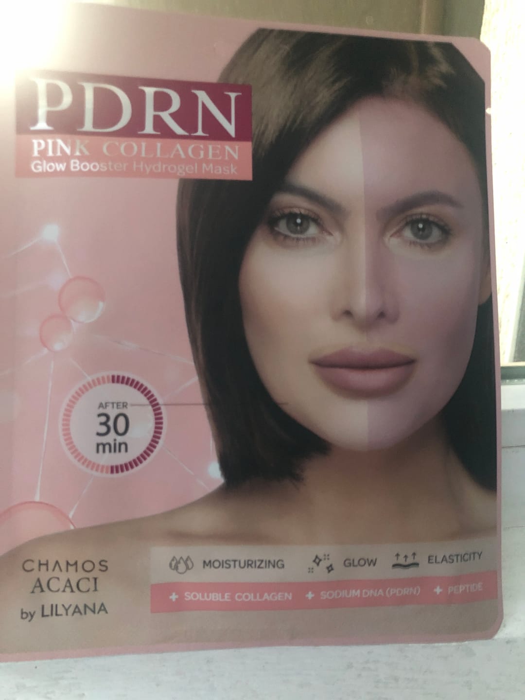 Customer photo review of PDRN Озаряващ Бустер - Абсорбираща Хидрогел Маска Chamos ACACI by Lilyana