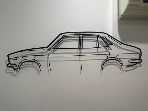 Customer photo review of Mazda RX2 4 Door Metal Wall Art Silhouette