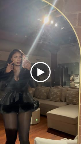 Customer video review of KENZY BLACK FAUX FUR BELTED COAT
