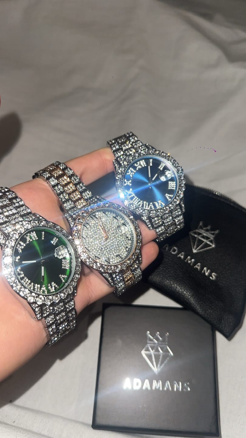 Customer photo review of Arabic Dial Diamond Simulant Watch - Two Tone