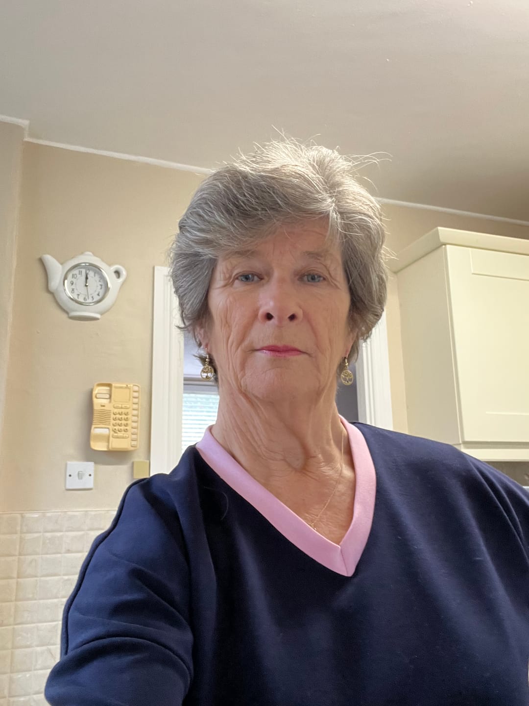 Customer photo review of Vivien Navy Pink Trim Tracksuit