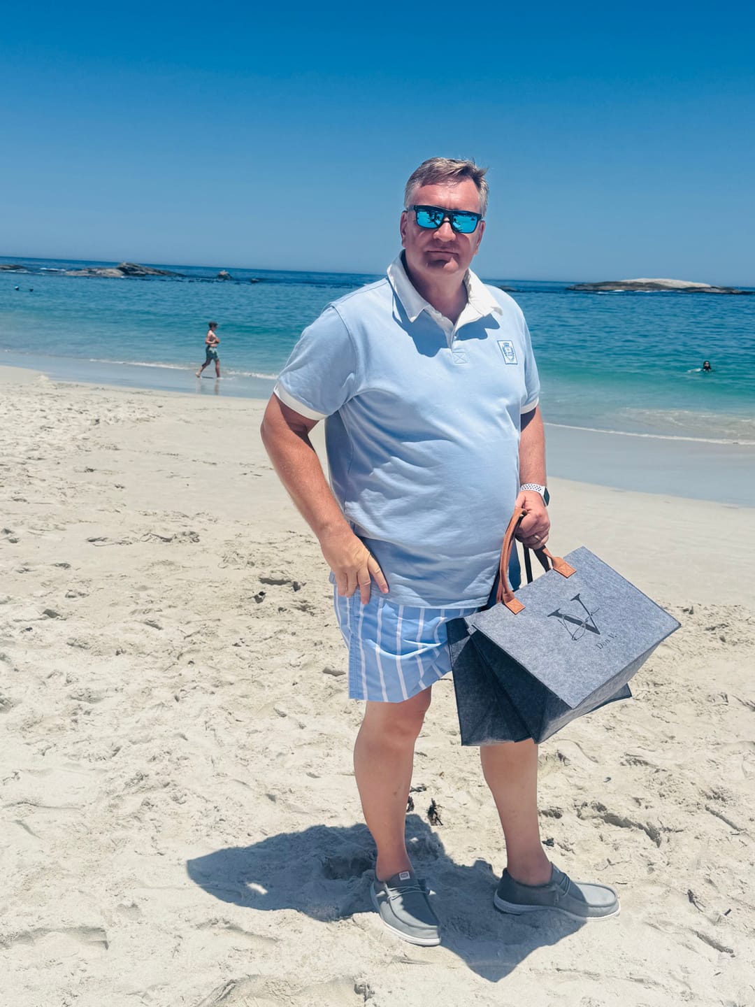 Customer photo review of Elite Rugby Polo Light Blue