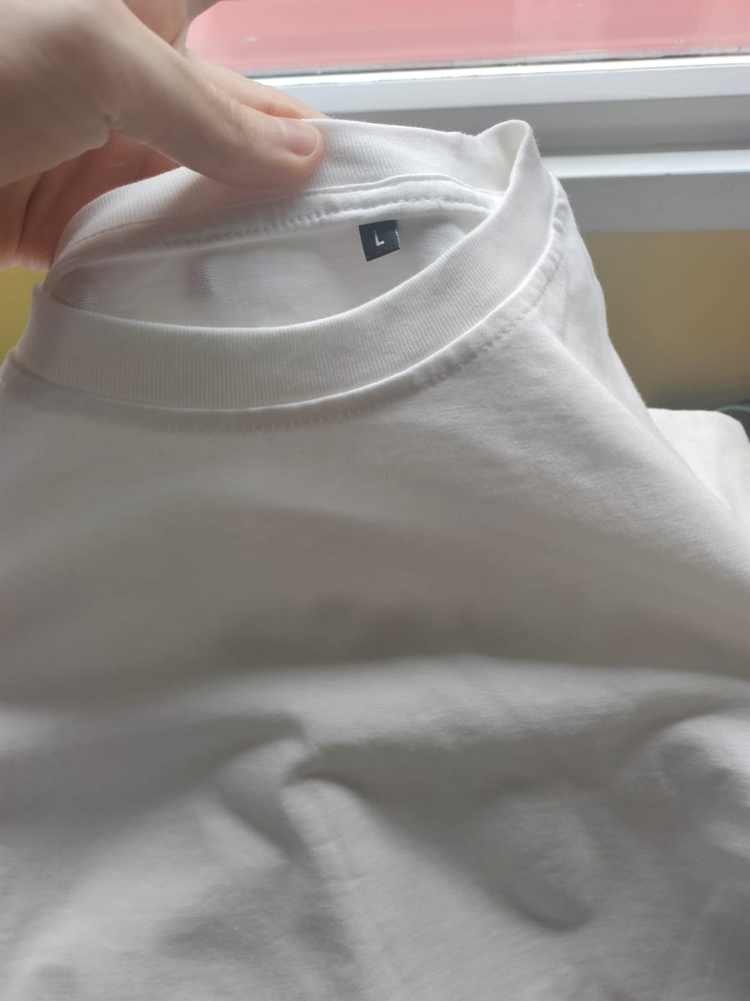 Customer photo review of Double Long Sleeve Blanks 220GSM Off White