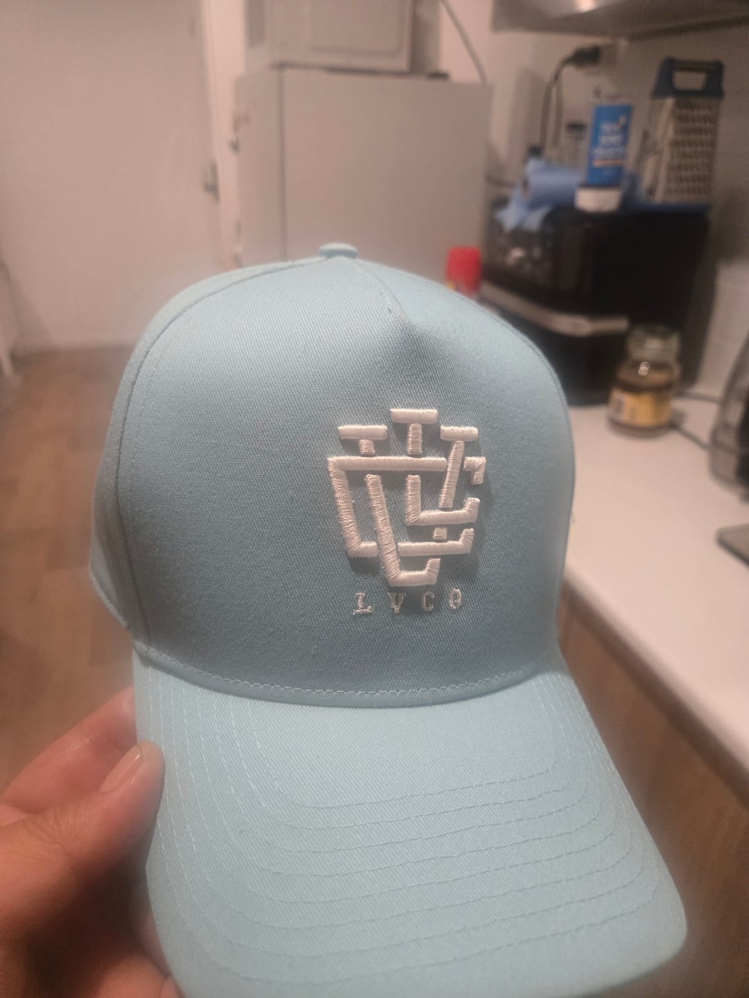 Customer photo review of ULTRA FIT Skyline Blush A-Frame Snapback
