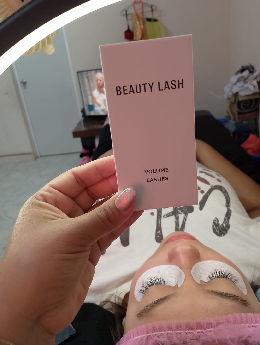 Customer photo review of Mixed Volume Lashes