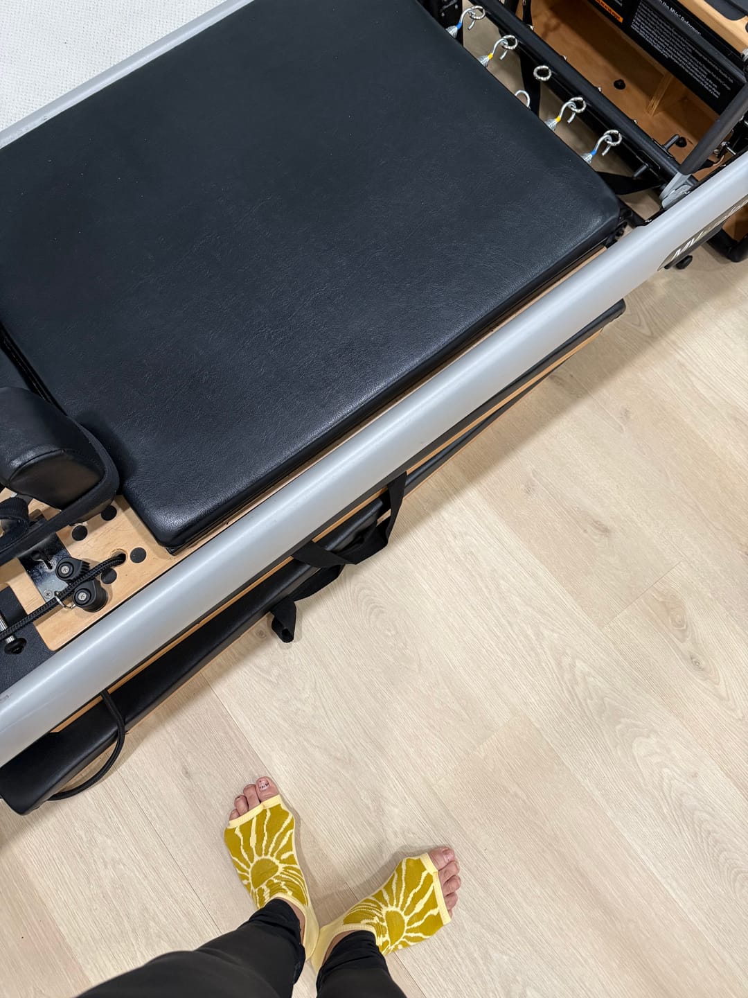 Customer photo review of Tucketts Anklet Sunkissed Pilates Socks - Non-Slip Grip, Open Toe, Barre & Yoga - Women's
