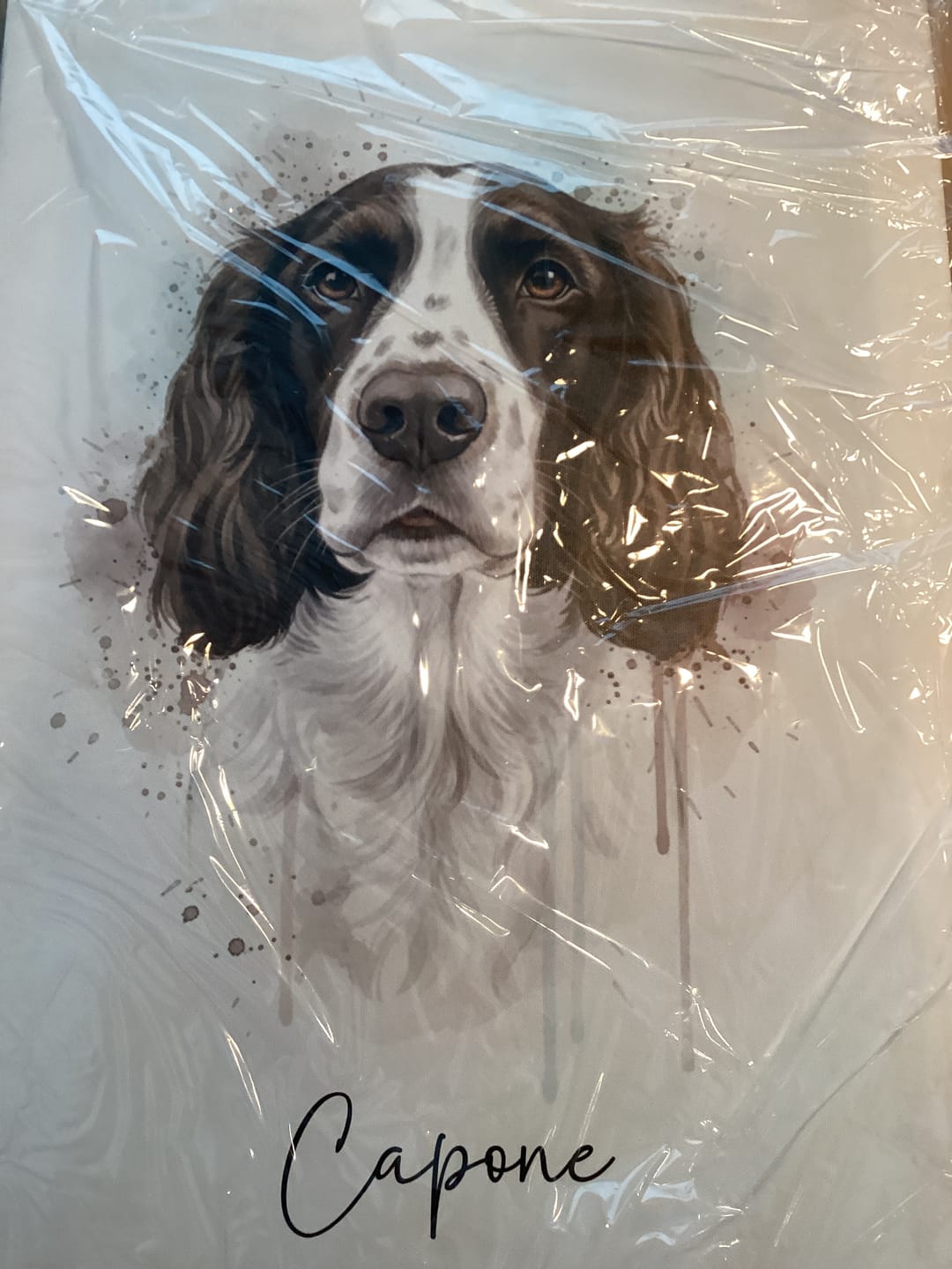 Customer photo review of Personalisierte Leinwand - "Tierportrait Aquarell"