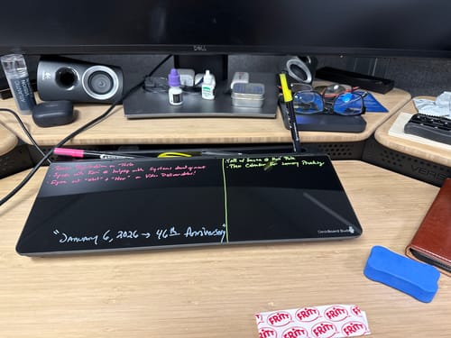 Customer photo review of Dry Erase Markers (For Black DeskBoard Buddy)