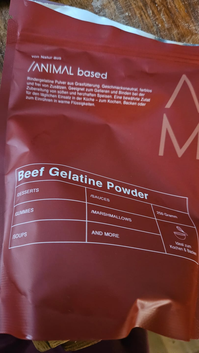 Customer photo review of Rindergelatine Pulver - Grass Fed Beef Gelatine