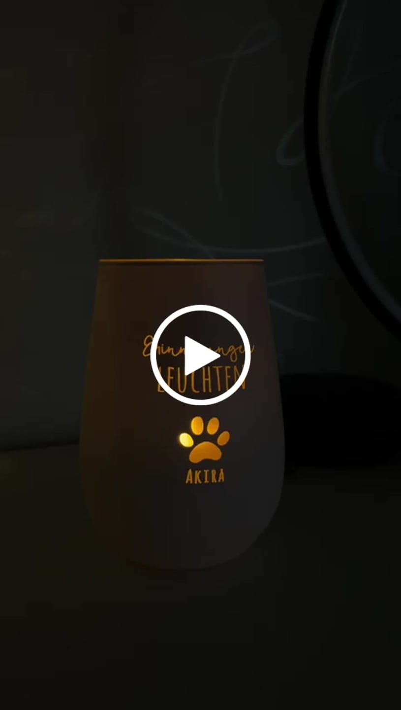Customer video review of Erinnerungen leuchten - Individuelles Trauerlicht